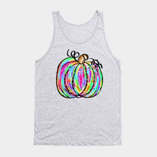 Colorful painted pumpkin Tank Top